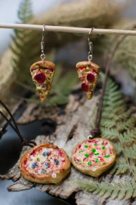 Náušnice pizza